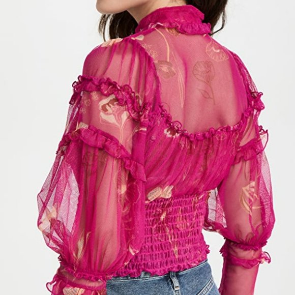 Free People Time for Shine Mesh Cropped Blouse - Picture 3 of 11